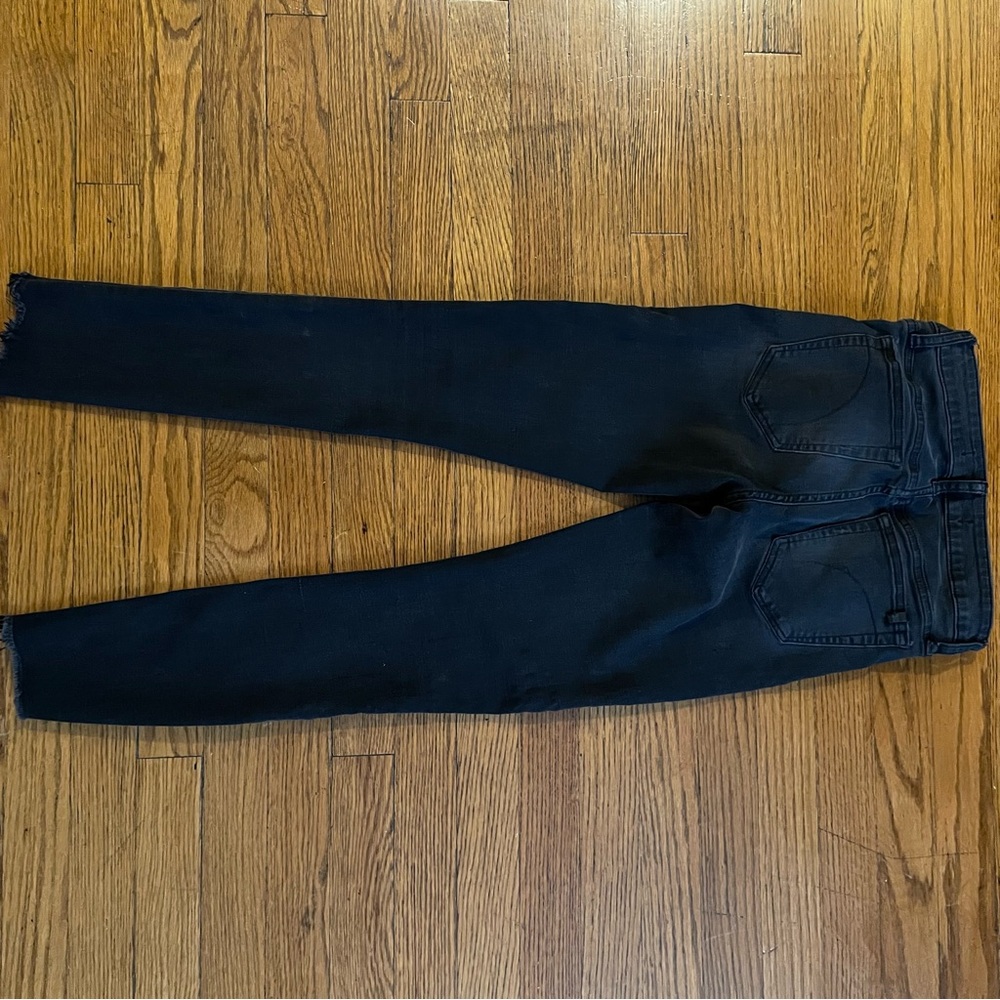 Joe's Jeans Distressed Black Dark Wash Denim Skinny Jeans - Picture 5 of 8
